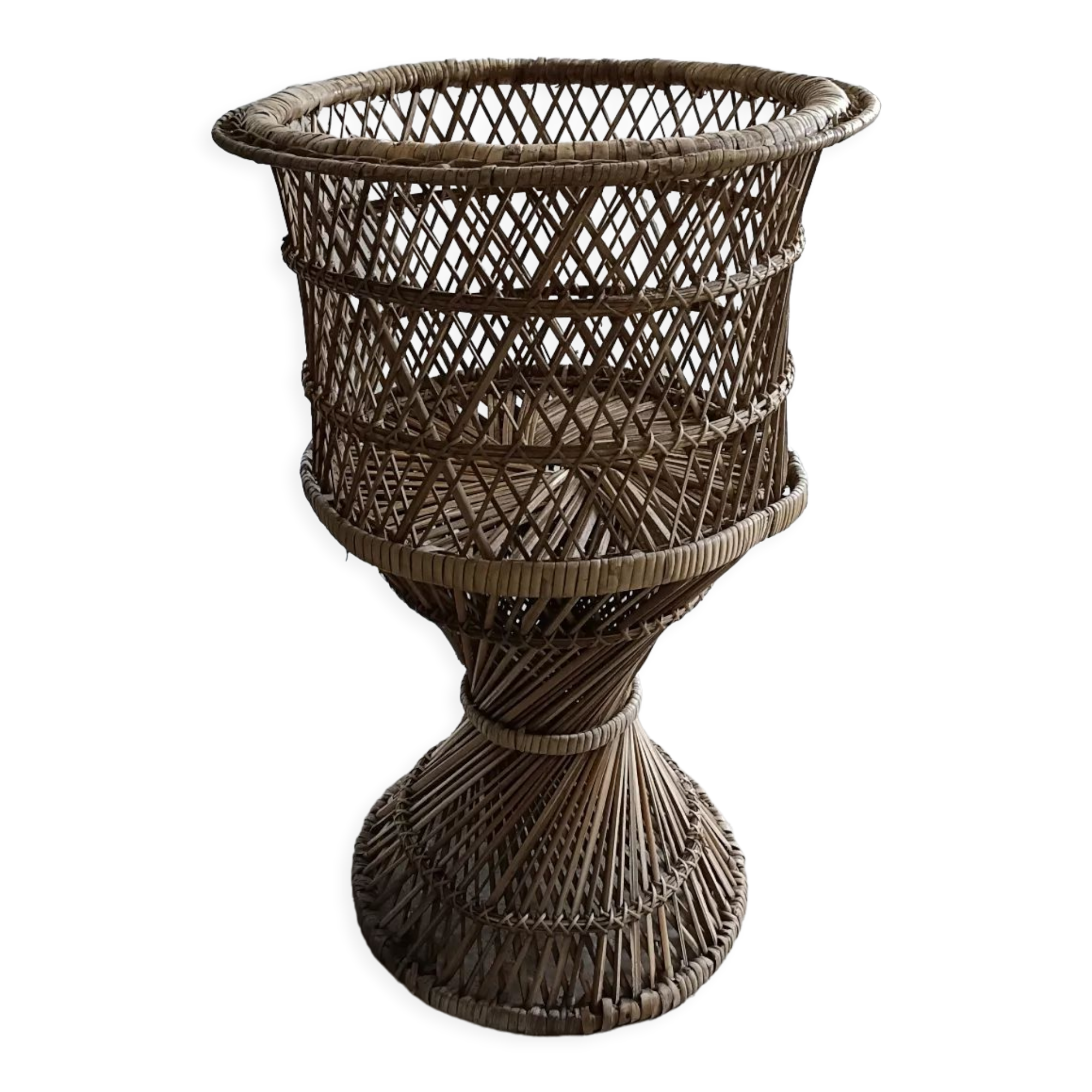 Plant holder, rattan pot cover