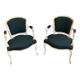 Pair of cabriolet armchairs