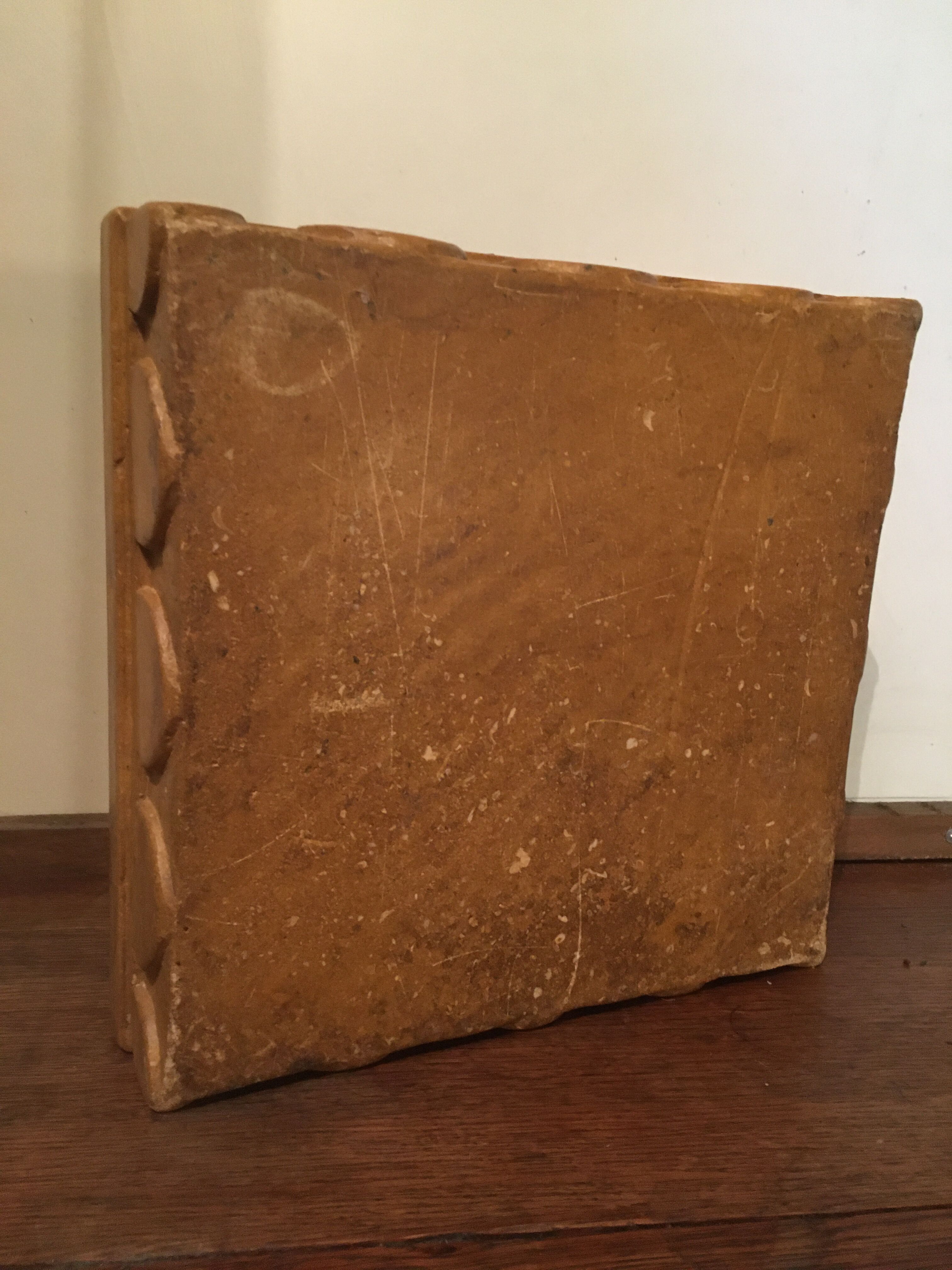 Carved candle holder "Pierre de Jaisalmer"