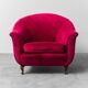 Paire de fauteuils modernistes en velours violet des années 1970