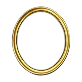 Old oval gilded wooden frame