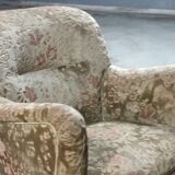 Pair of armchairs flower 50s