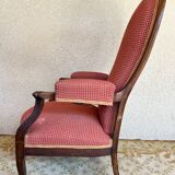 19th century Voltaire rack and pinion armchair in walnut