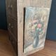 Small antique wooden drawer unit with floral painting, 1900.