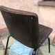 Bronze green leather armchair 1950