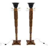 A pair of Art Deco floor lamps, Poland, circa 1940.