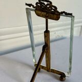 Cadre en laiton et verre biseauté