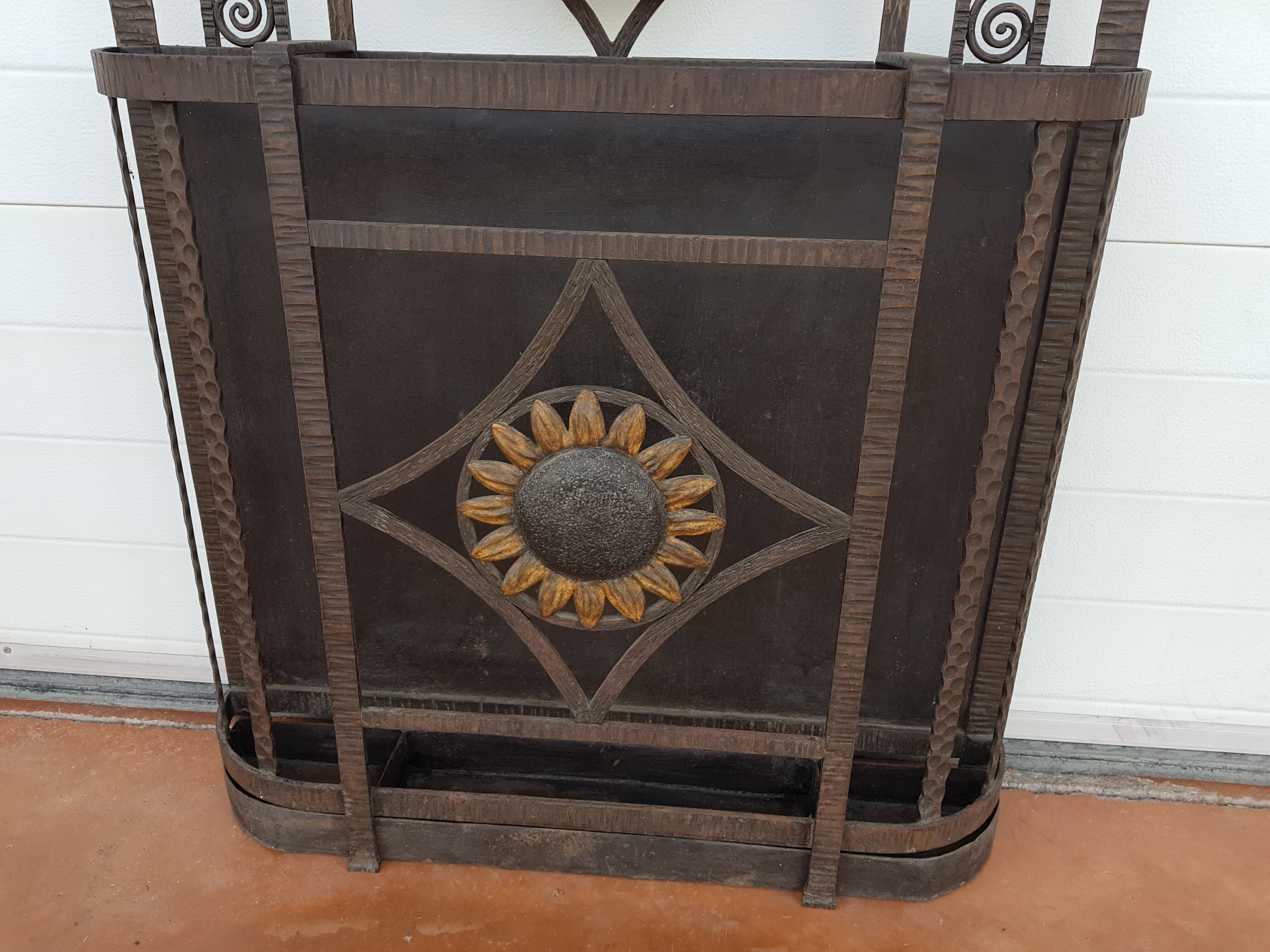 Iron iron wall coat rack 1930