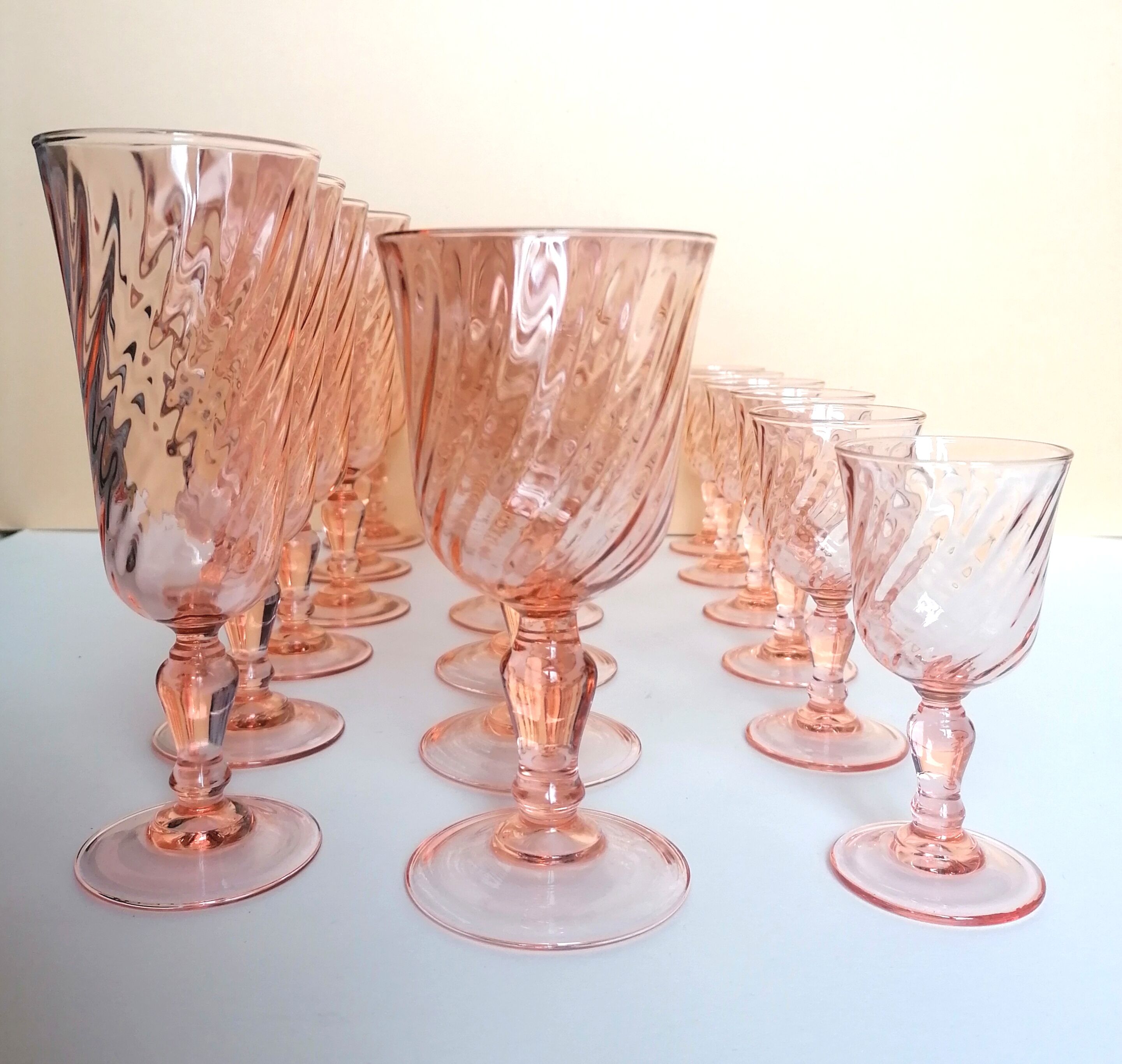 18 rosaline pink foot glasses