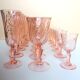 18 verres à pied rose rosaline
