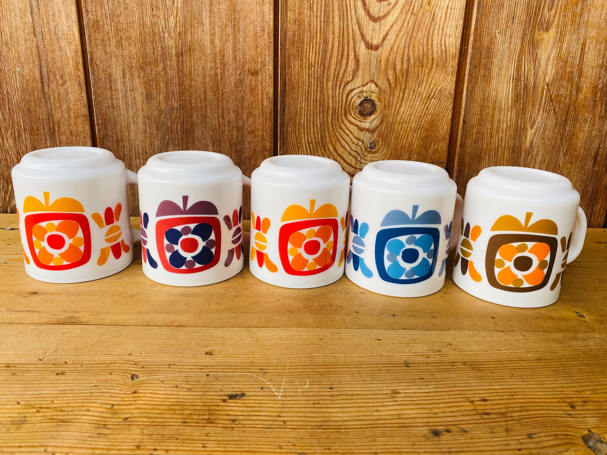 Set of 5 mug mobil arcopal 70