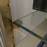 Glass and brass shelf