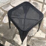 Set of 3 vintage 50s perforated metal stools