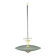 Vintage ceiling light in glass and aluminium, Italy, 1950s.