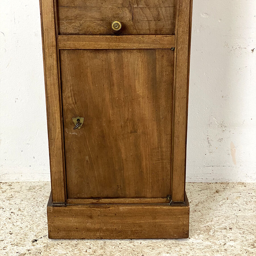 Bedside table 1940 sliding shutter and white marble