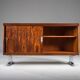 Mid-century wood veneer sideboard with chrome legs, 1960s
