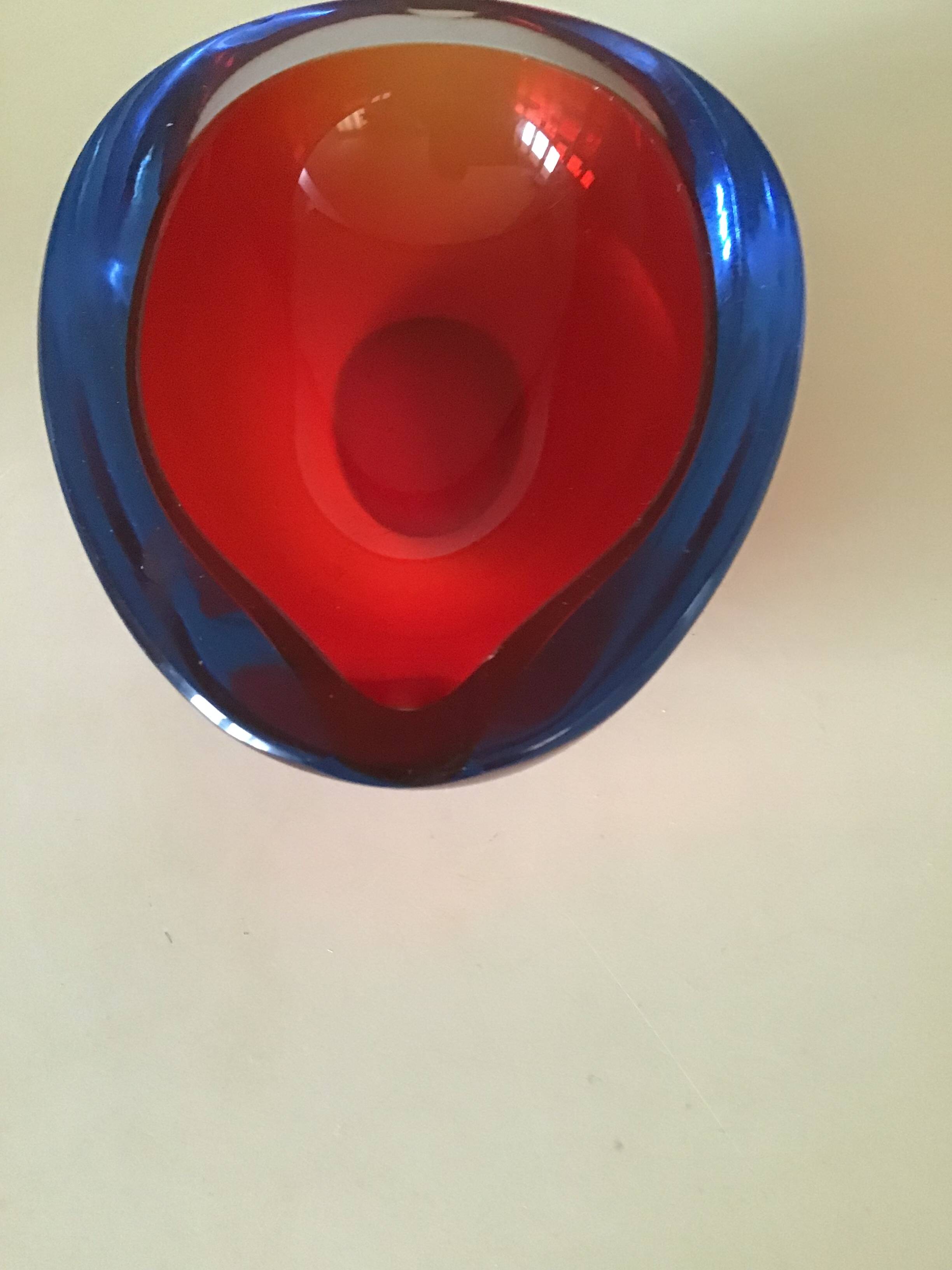 Murano 2-color ashtray or trinket tray