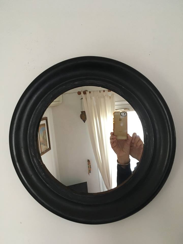 Round mirror style Napoleon III - 37x37cm