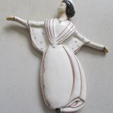 Couple of ceramic wall-mounted Arlesiennes