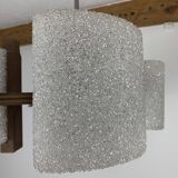 Scandinavian chandelier perspex and wood