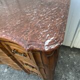 Commode à L’anguille En Noyer, Style Louis XV, Début XIXe