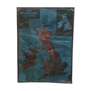 Carte pédagogique des Iles Britanniques