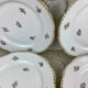 6 flat plates porcelain Limoges France