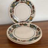 Set of 3 dessert plates M.B.F.A. Pornic
