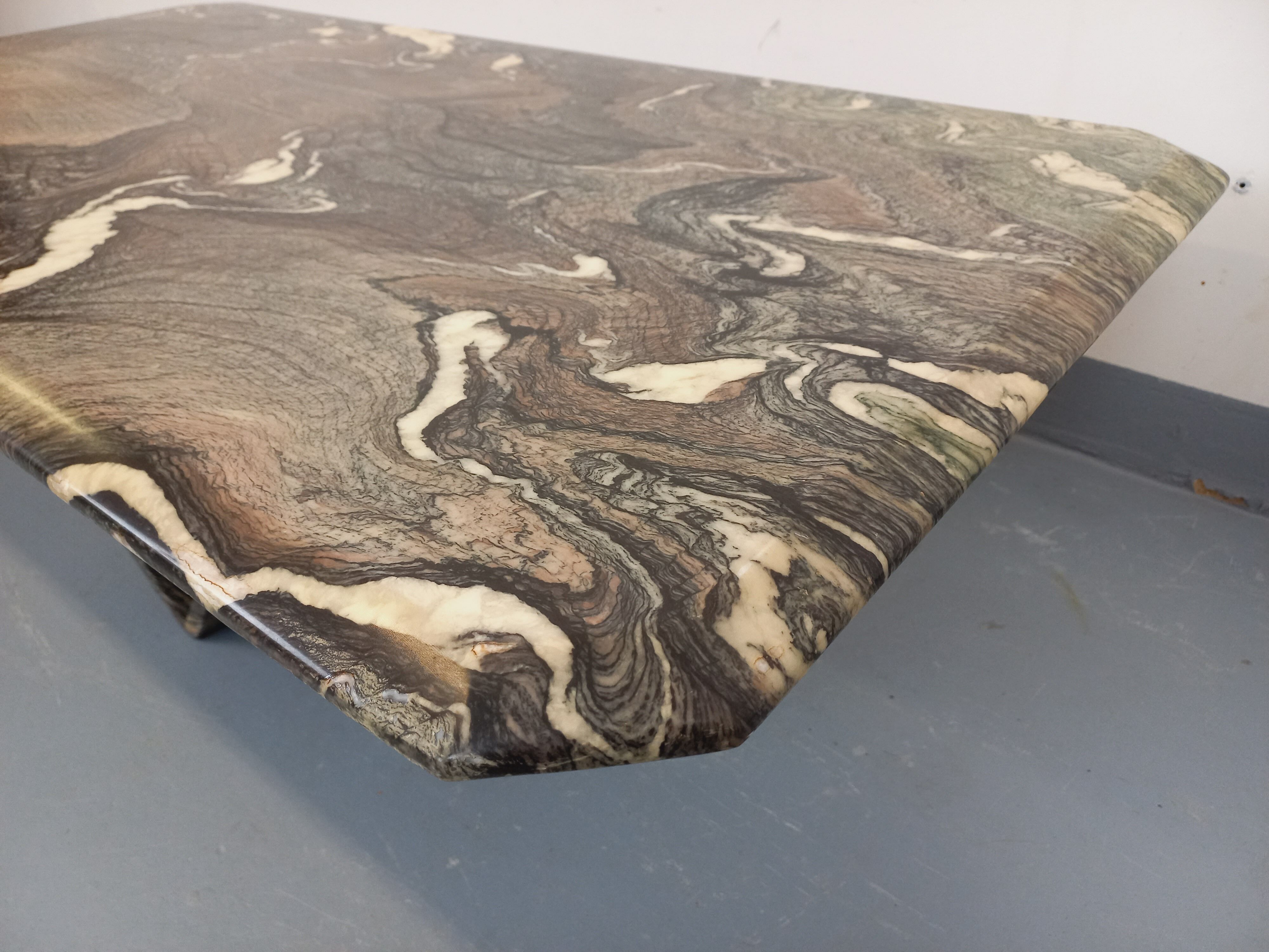 Vintage marble coffee table from the 1970s.