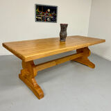 Vintage XXL farmhouse monastery pine table from the 1960s.