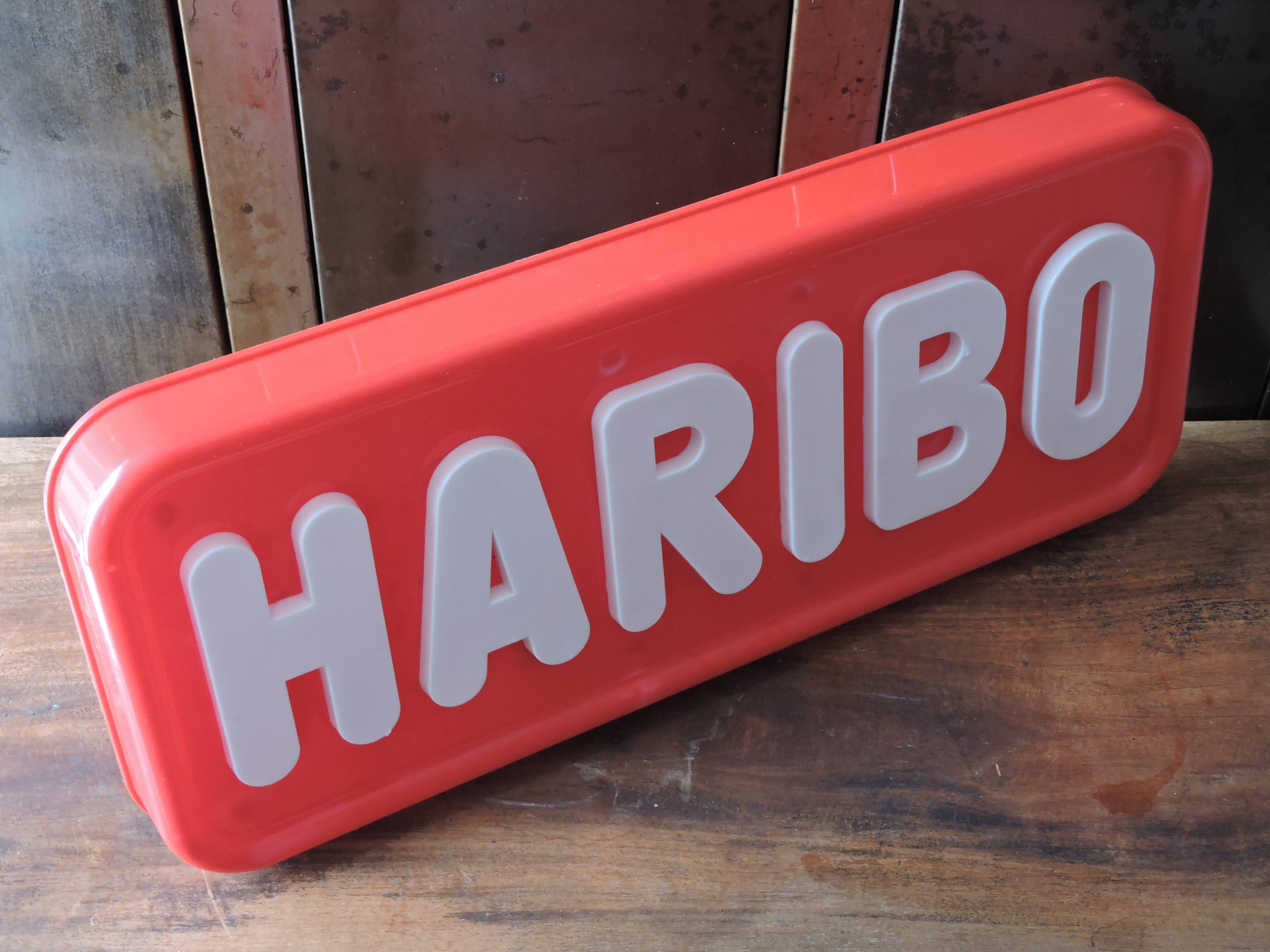 Pastic advertising sign, haribo candy