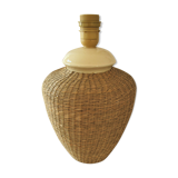 Ceramic lamp foot and vegetable fiber