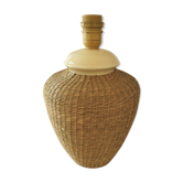 Pied de lampe céramique et  fibre végétale