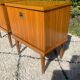 Vintage teak bedside tables from the 1970s.