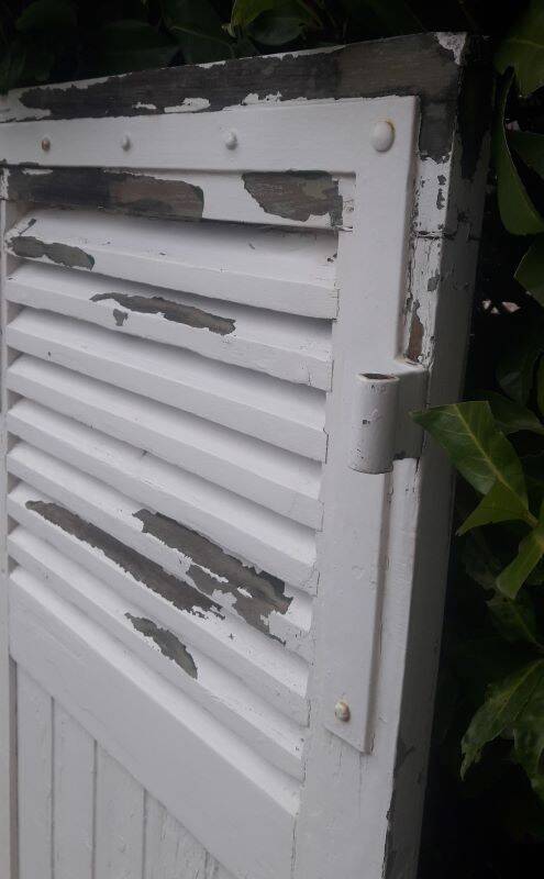 Shutters 4 leaves H148xW245cm (2) antique oak louvres pair 2