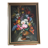 Still life with flowers, oil on canvas
