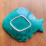 Plat vintage en forme de poisson Cérenne Vallauris