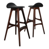 Scandinavian Bar Stools by Erik Buch, 1960s, Set of 2