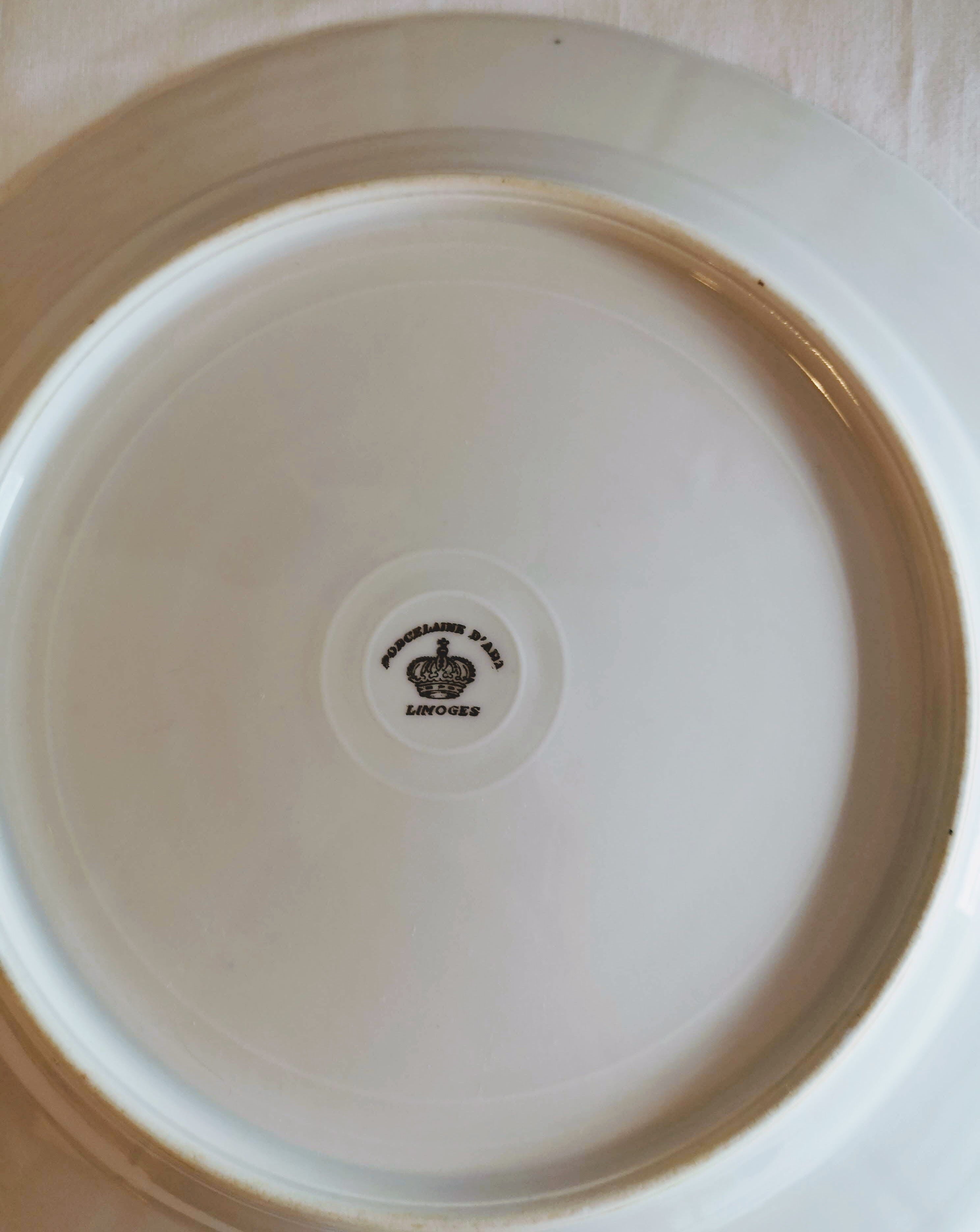 Lot plates porcelain art of Limoges