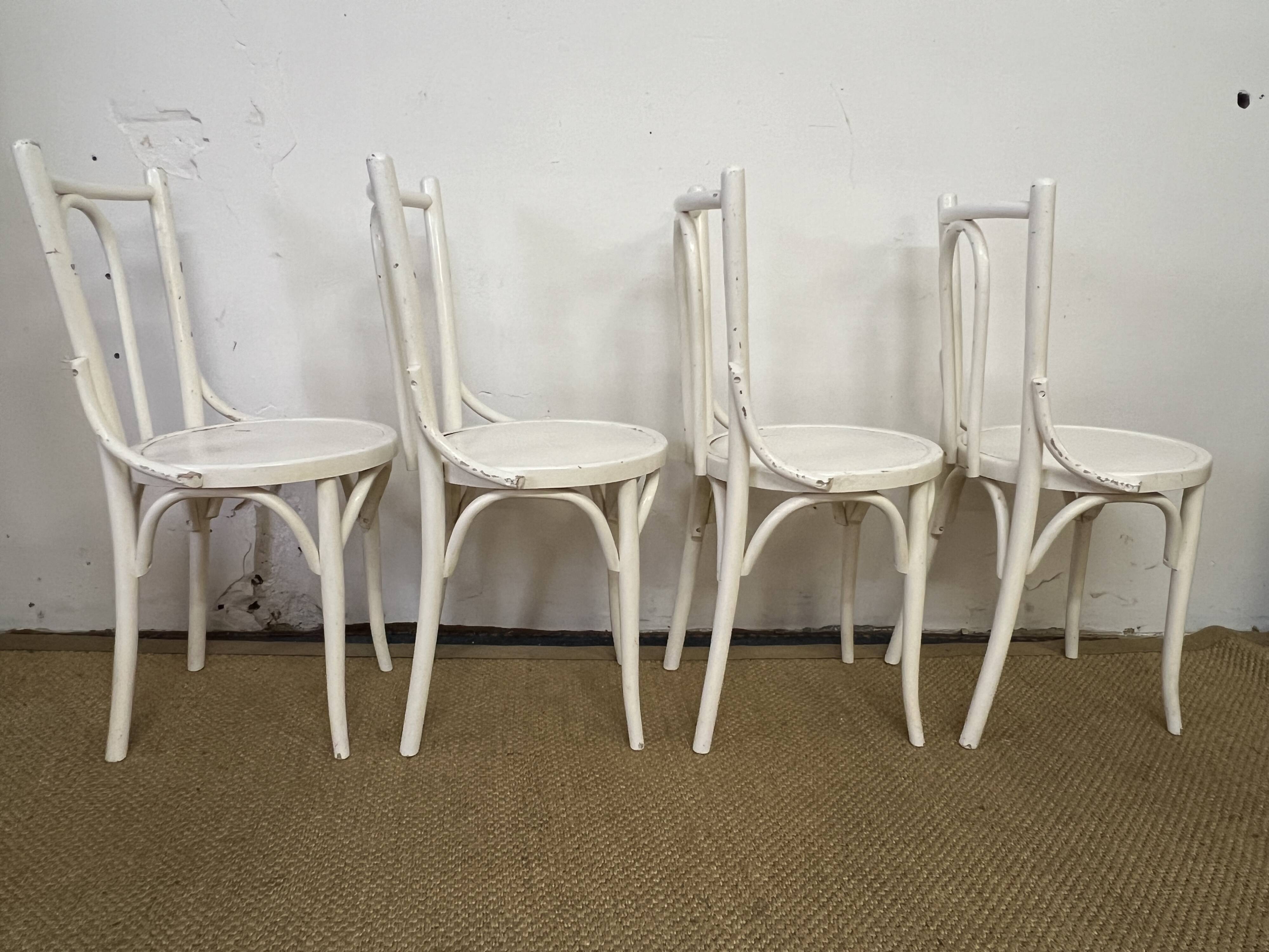 Set of 4 vintage bistro chairs