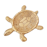 Turtle brass ashtray