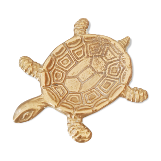 Turtle brass ashtray