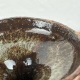 Vintage German brutalist studio mushroom vase by Gerhard Liebenthron, 1970s.