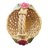 Small openwork barbotine basket from the 60s