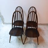 Sets of 4 Ercol Mid-Century Quaker 365 Chairs
