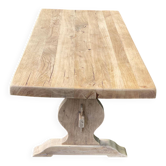 Table à manger de monastère rénovée en chêne massif du 19ème 200cm