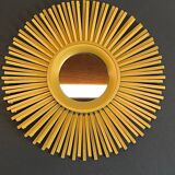Miroir soleil doré style vintage