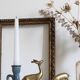 Cerf et biche en laiton vintage