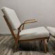Mid-century wool boucle armchairs
