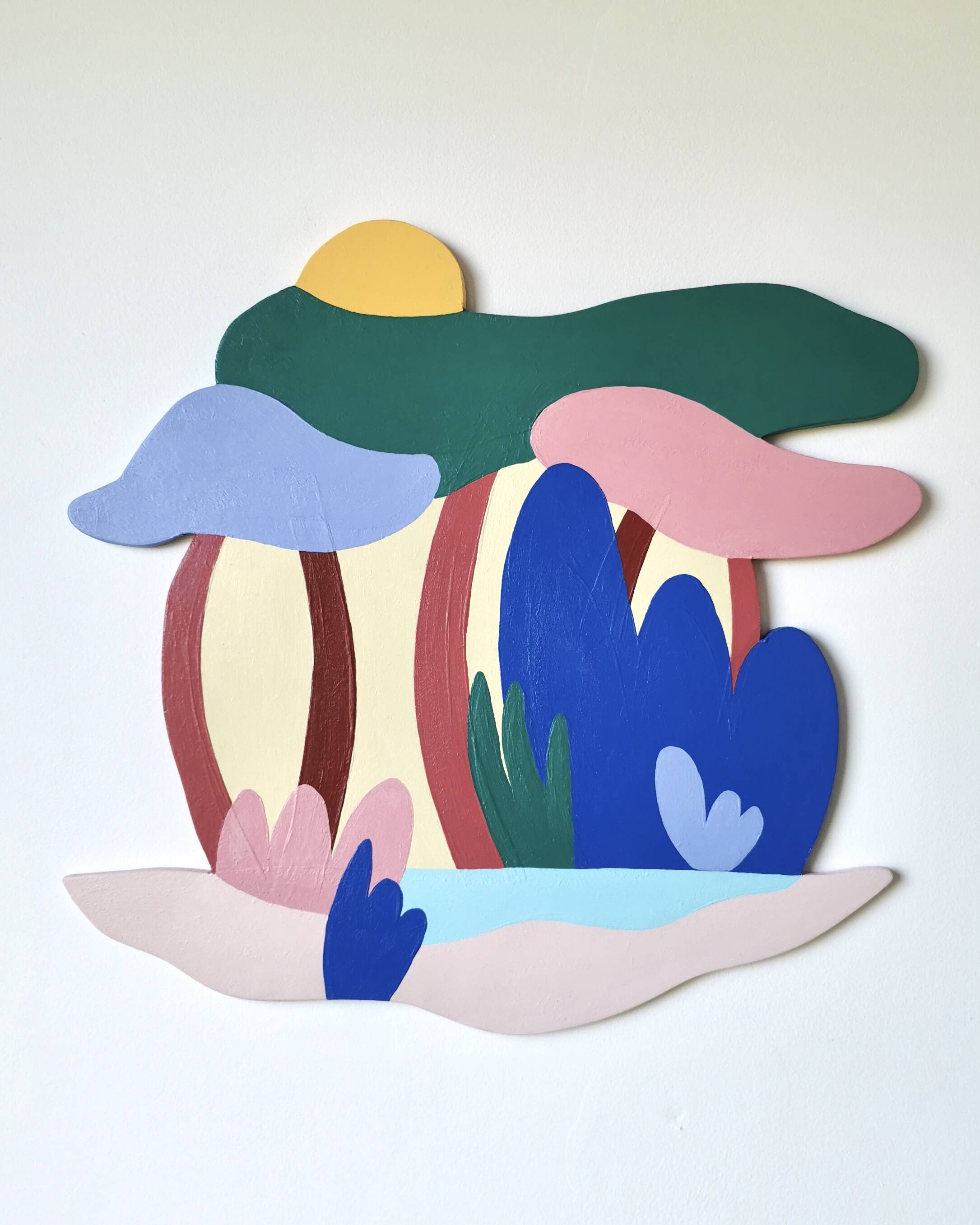 Painting on wood - Little Paradise